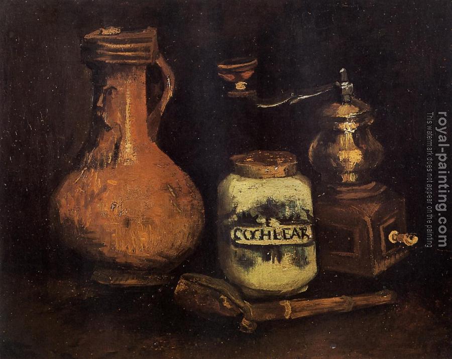 Vincent Van Gogh : Still Life with Coffee Mill, Pipe Case and Jug